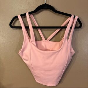 EleVen by Venus Williams Pink Padded crop top SZ Med